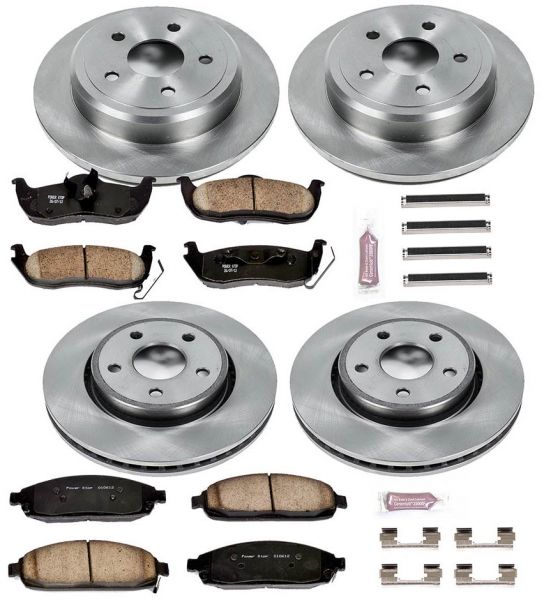 Power Stop 03-06 Jeep Wrangler Front & Rear Z17 Evolution Geomet Coated Brake Kit