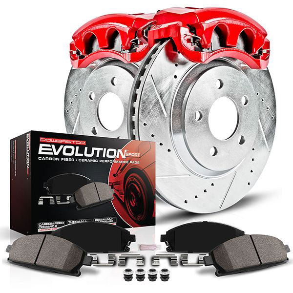 Power Stop 90-00 Honda Civic Front Z23 Evolution Sport Brake Kit w/Calipers