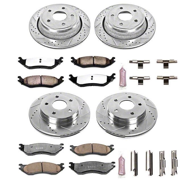 Power Stop 03-04 Dodge Dakota Front and Rear Semi-Coated Rotor Kit