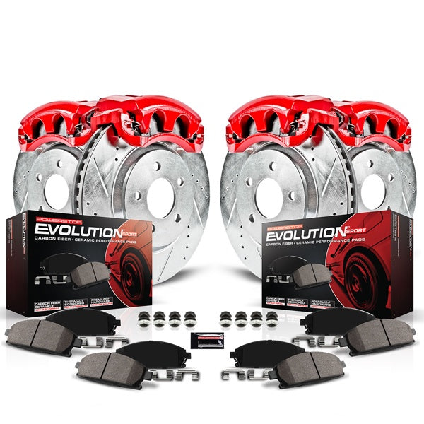 Power Stop 12-17 Toyota Prius V Front & Rear Z17 Evolution Geomet Coated Brake Kit