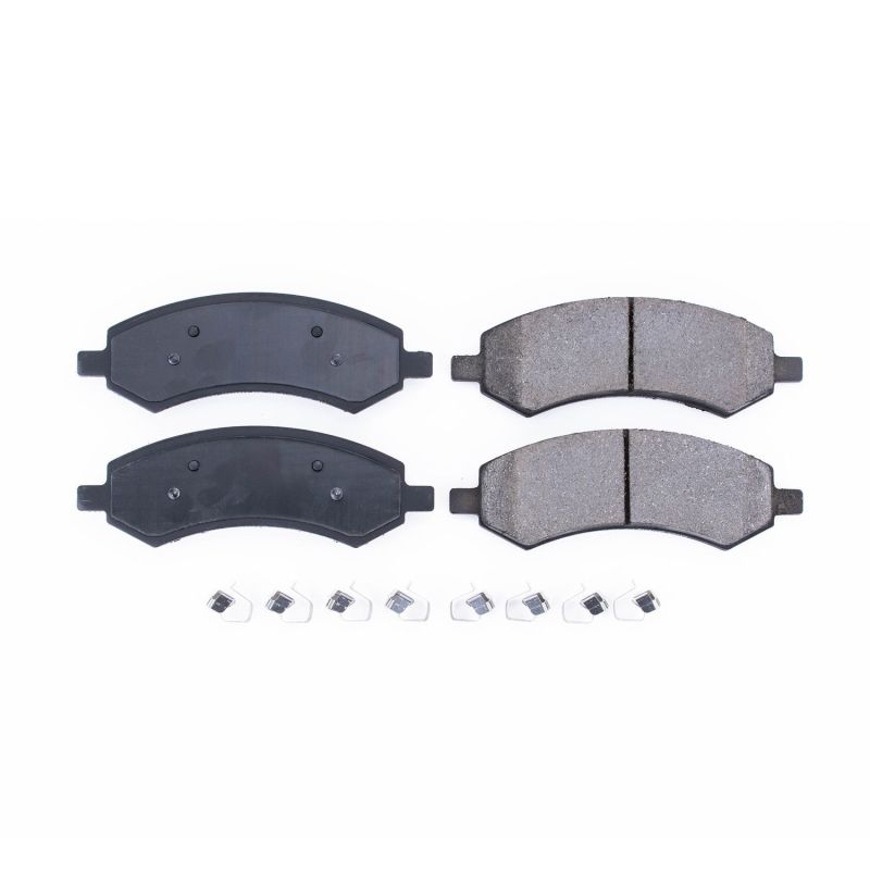 PowerStop 17-1084 Z17 Evolution Plus ceramic front brake pads for Ram 1500, Dodge Dakota, Durango, and Jeep Wrangler JK