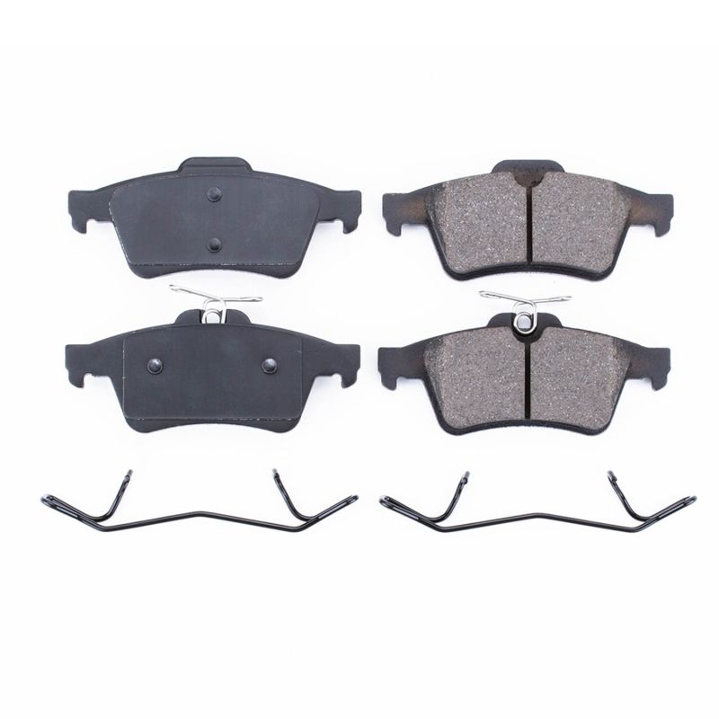 PowerStop 17-1095 Z17 Evolution Plus ceramic rear brake pads for select Ford, Jaguar, Mazda, Saab, and Volvo vehicles
