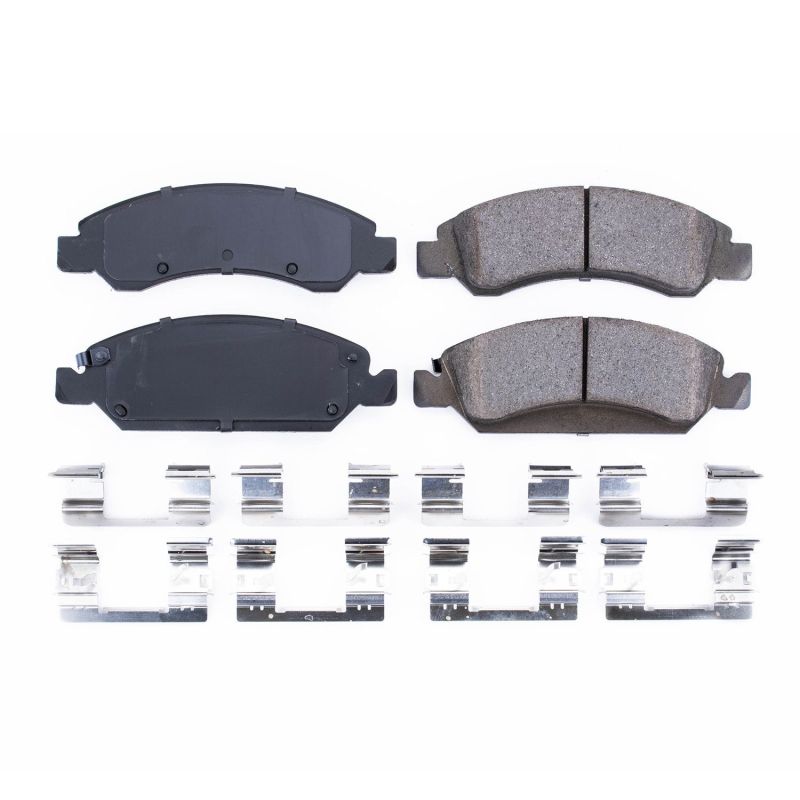 PowerStop 17-1363 Z17 Evolution Plus ceramic front brake pads for Cadillac Escalade, Chevrolet Silverado, Tahoe, and GMC Sierra Yukon