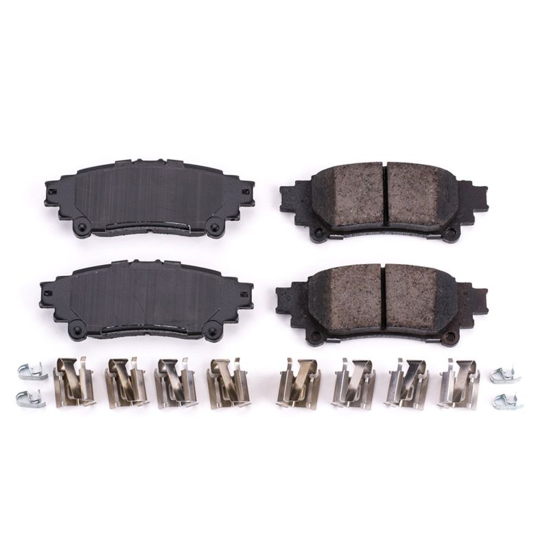 PowerStop 17-1391 Z17 Evolution Plus ceramic rear brake pads for Lexus RX and Toyota Highlander, Sienna, Prius V, and Mirai