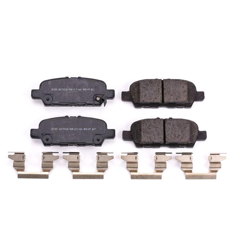 PowerStop 17-1393 Z17 Evolution Plus ceramic rear brake pads for select Infiniti and Nissan vehicles