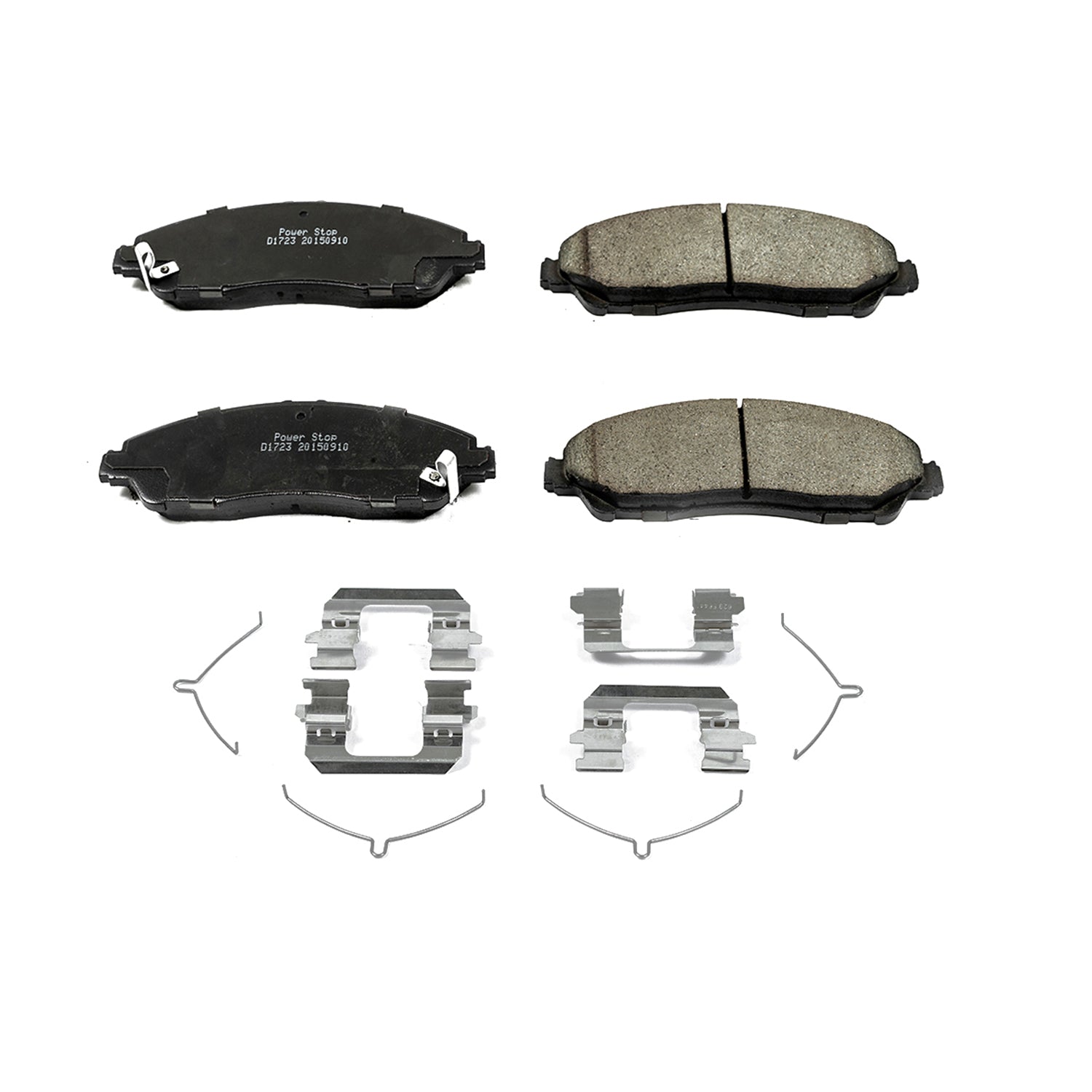 PowerStop 17-1723 Z17 Evolution Plus ceramic front brake pads for Acura MDX, Honda Pilot, and Ridgeline