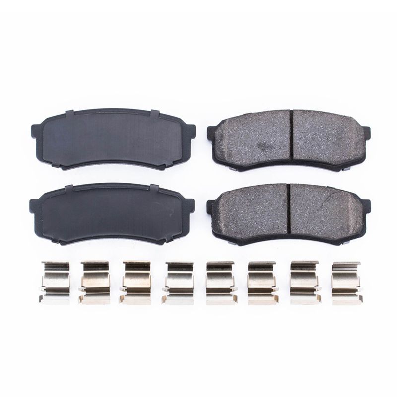 PowerStop 17-606 Z17 Evolution Plus ceramic rear brake pads for Lexus GX and Toyota 4Runner, FJ Cruiser, Land Cruiser, and Sequoia