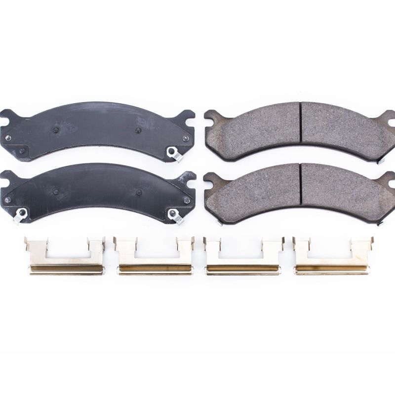 PowerStop 17-784 Z17 Evolution Plus ceramic front brake pads for Chevrolet and GMC heavy-duty trucks, vans, and Hummer H2