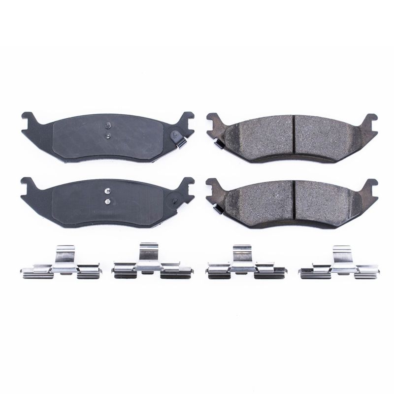 PowerStop 17-898 Z17 Evolution Plus ceramic rear brake pads for Dodge Durango, Chrysler Aspen, and Ram 1500 trucks
