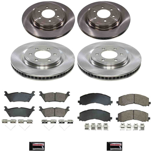 PowerStop KOE9267 Front and Rear Autospecialty Brake Kit for 2022-2023 Ford F-150 Lightning