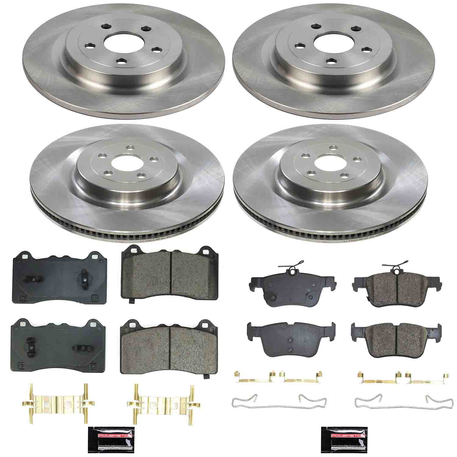 PowerStop KOE9270 Front and Rear Autospecialty Brake Kit for 2021-2024 Ford Mustang Mach-E