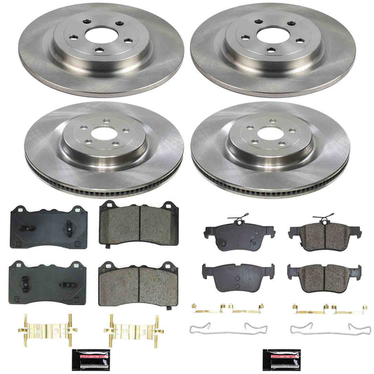 PowerStop KOE9270 Front and Rear Autospecialty Brake Kit for 2021-2024 Ford Mustang Mach-E