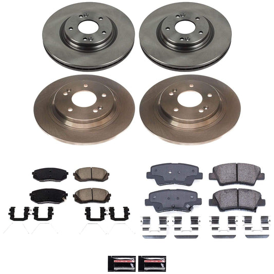 PowerStop KOE9272 Front and Rear Autospecialty Brake Kit for 2022-2023 Hyundai Kona