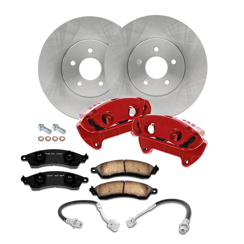 Power Stop 99-00 Ford F-150 Front and Rear Semi-Coated Rotor Kit