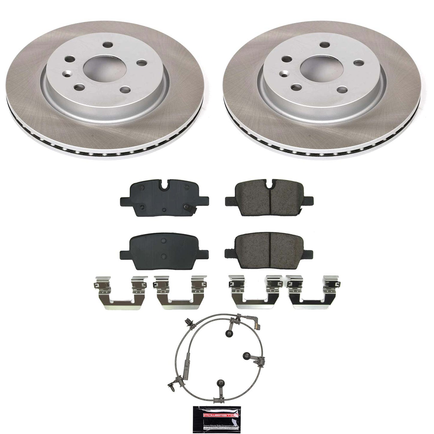 PowerStop SC9300 Rear Semi-Coated Rotor Kit for 2020-2021 Cadillac CT5