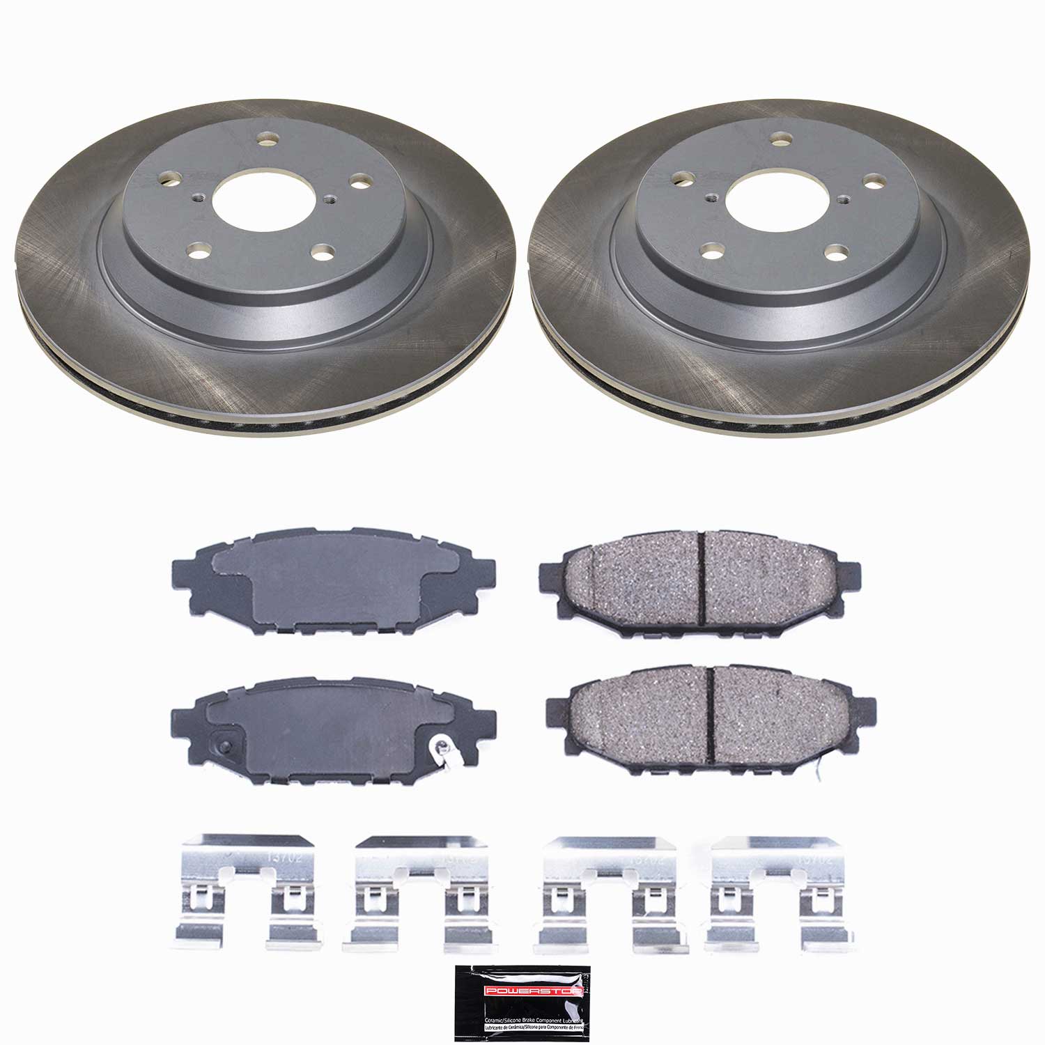 PowerStop SC9304 Rear Semi-Coated Rotor Kit for 2024-2026 Subaru Impreza