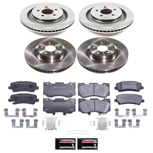PowerStop TDBK9030 Front and Rear Track Day Brake Kit for 2021-2023 Ford Mustang