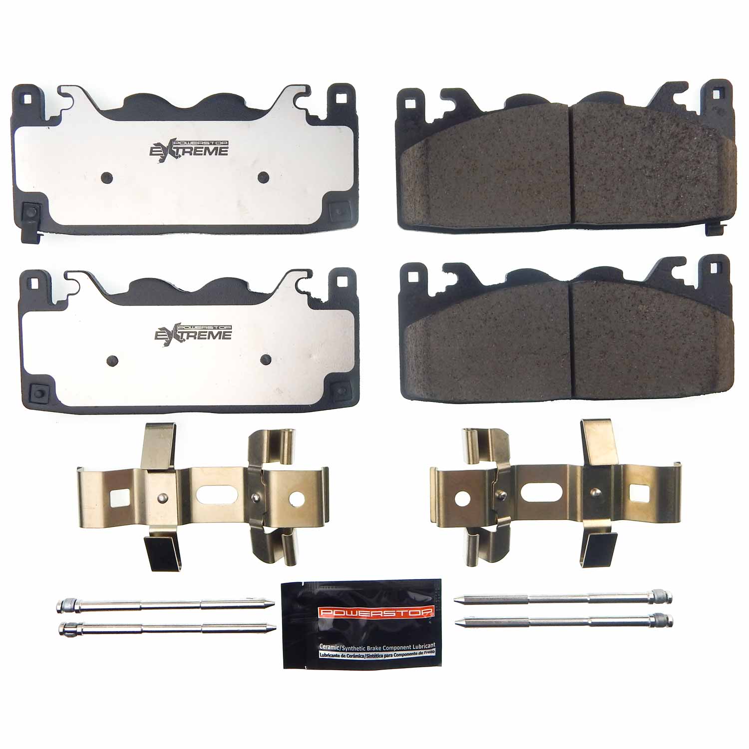 PowerStop Z26-2515 Front Z26 Street Performance Carbon-Fiber Ceramic Brake Pads for 2024-2025 Ford Mustang