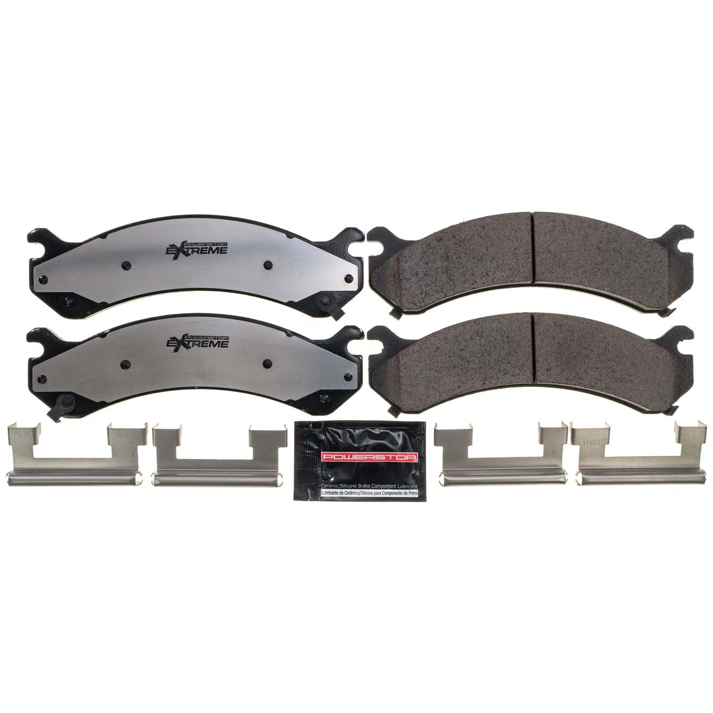 PowerStop Z36-784 carbon-fiber ceramic front brake pads for GM heavy-duty trucks, vans, SUVs, and Hummer H2