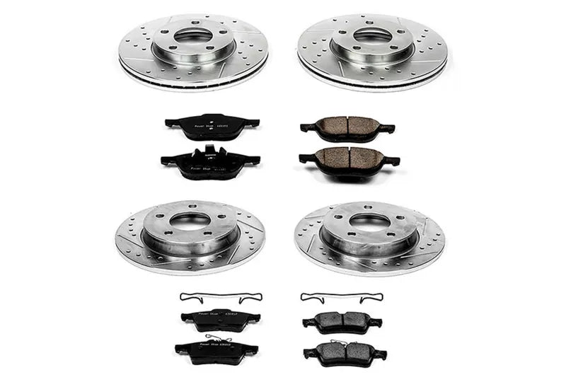 Power Stop 11-12 Ford Taurus Front and Rear Semi-Coated Rotor Kit