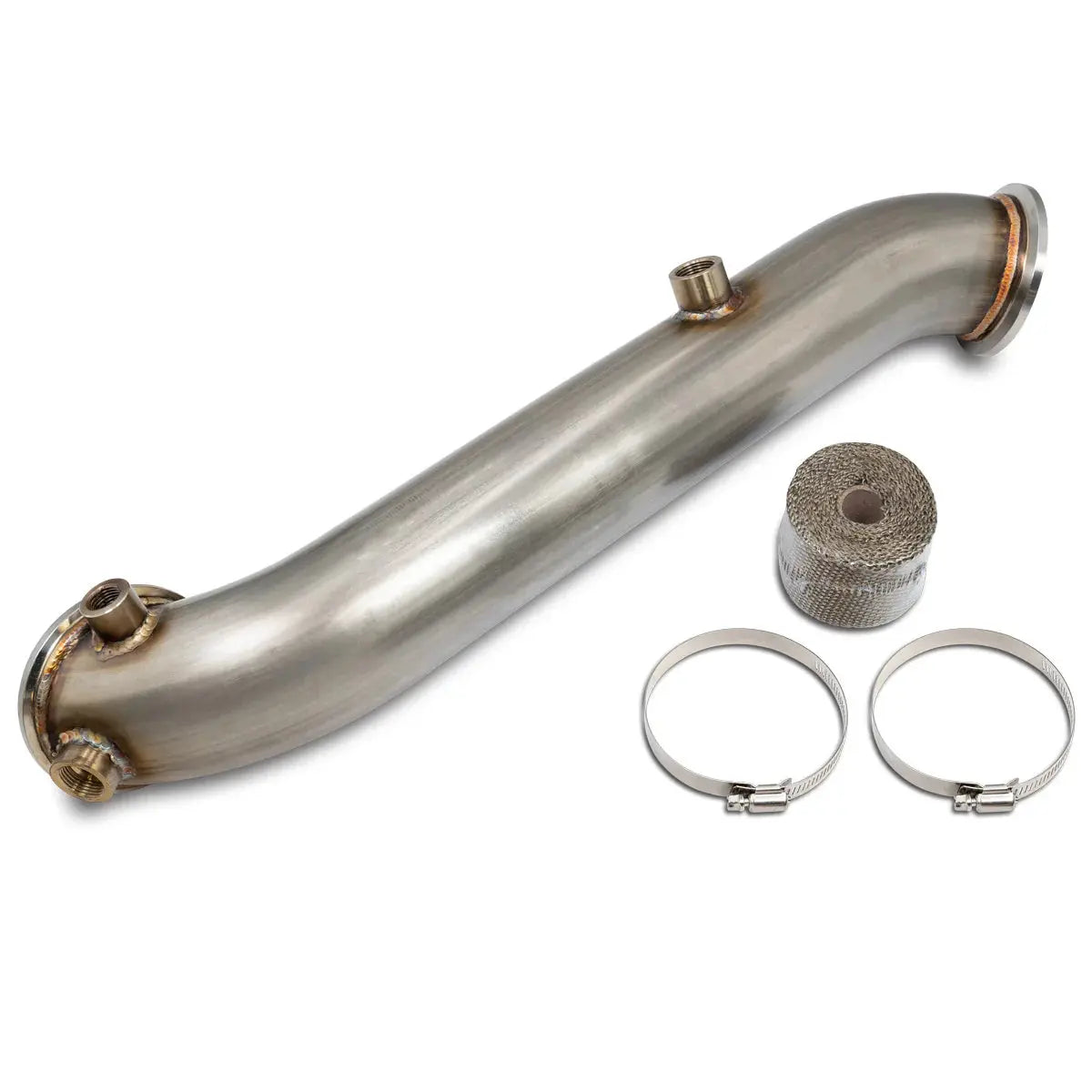 PPE stainless steel down pipe for 2011-2015 GM 6.6L Duramax Silverado Sierra 2500HD 3500HD 117000600 full kit image
