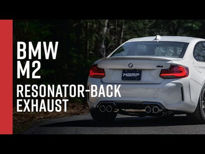 MBRP S45023CF 3" ARMOR Pro Resonator-Back Exhaust – Active Profile | 2019–2021 BMW M2 Competition