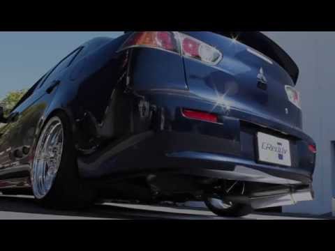 GReddy Revolution RS cat back exhaust Mitsubishi Lancer GT 2012-2014 10138101 - sound clip exhaust installed