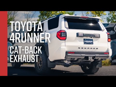 MBRP 3-inch T304 stainless steel cat-back exhaust for Toyota 4Runner and Land Cruiser with high-clearance turndown exit. Video gives sound clips, design, fitment layout, easy install snipbits. Watch this video before buying here at Elite!