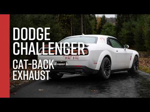 MBRP 3-inch cat-back exhaust shown installed on 2015-2023 Dodge Challenger HEMI. Hear the sounds and see the pure craftsmanship of this exhaust here at Elite!