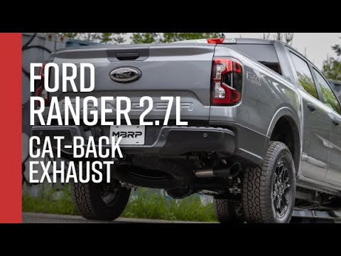 MBRP 3in cat-back exhaust for 2024-2026 Ford Ranger 2.7L V6. Video giving sound clips, performance gains, how the exhaust will sound once installed on your truck!