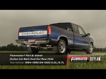 Flowmaster Outlaw Cat-Back Exhaust for 1994-1995 GM C1500/K1500 - 818191