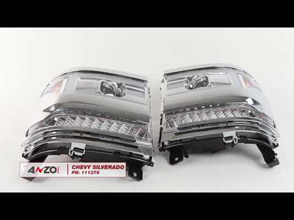 ANZO 111374 Headlights for Chevy Silverado 1500 2016-2018 install video instructions