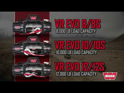 WARN VR EVO 8 Winch 8,000 lb Steel Rope Roller Fairlead – 103250
