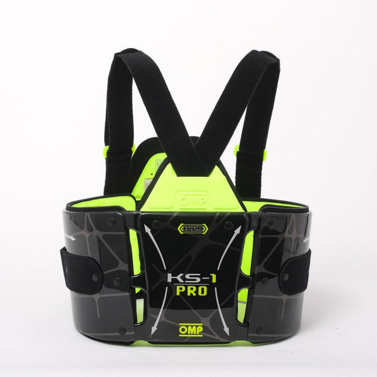 OMP KS-1 Pro Body Protection Black/Fluo Yellow - Size XL Wide