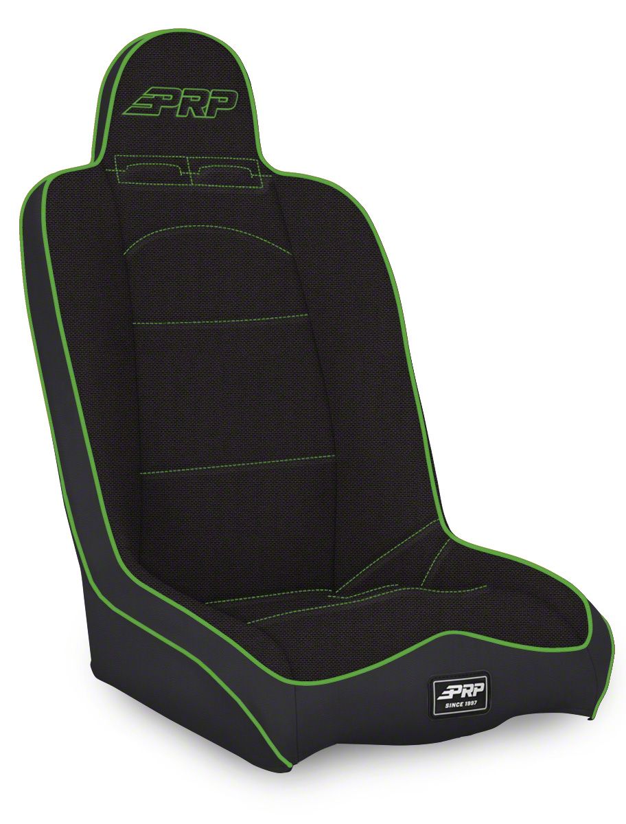 PRP Daily Driver High Back Suspension Seat- Black/Green Tweed A140110-50-W