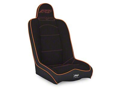 PRP Daily Driver High Back Suspension Seat- Black/Orange Tweed A140110-50-207