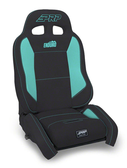 PRP EnduroCrawl Reclining Suspension Seat - Black/Teal Vinyl - Passenger A9001045-201-238