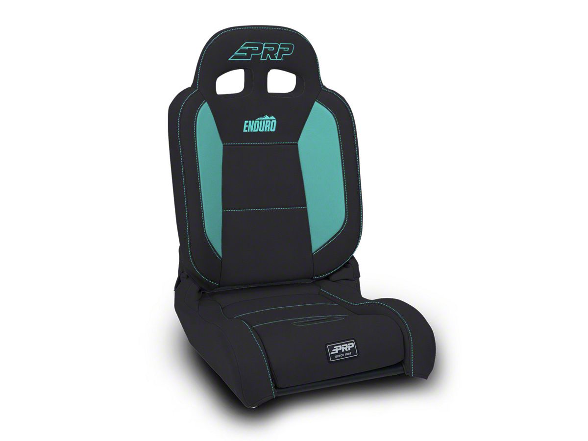 PRP EnduroDaily Reclining Suspension Seat - Black/Teal Vinyl - Driver A8701044-201-238