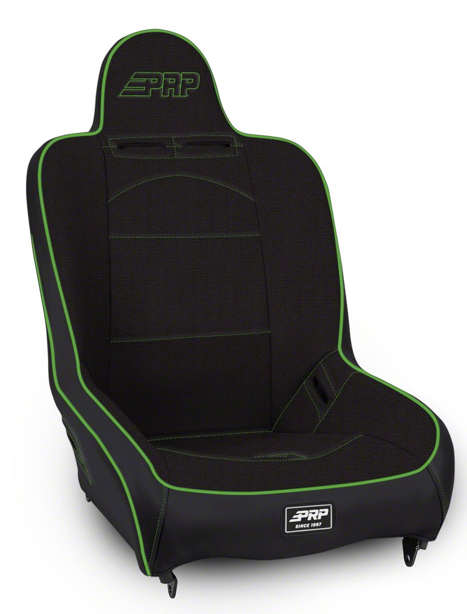 PRP Premier High Back Suspension Seat- Black/Green Tweed A100110-50-W