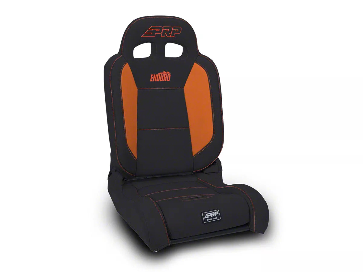 PRP EnduroDaily Reclining Suspension Seat - Black/Orange Vinyl - Passenger A8701045-201-207