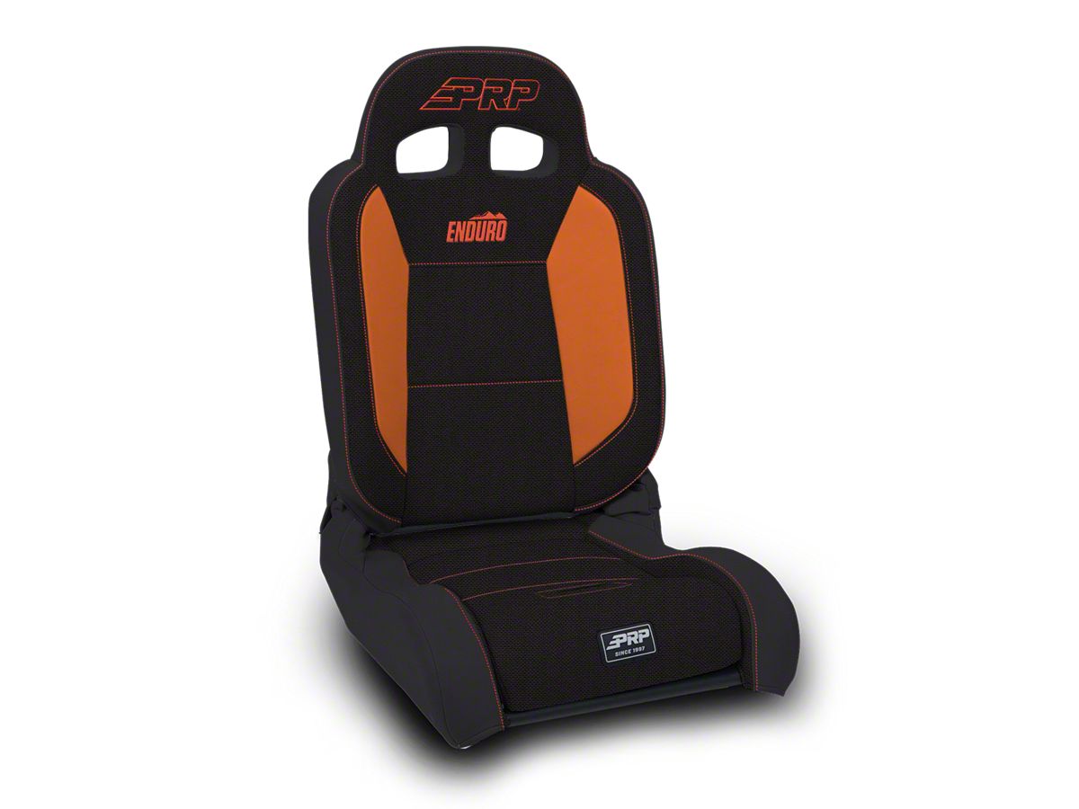 PRP EnduroDaily Reclining Suspension Seat - Black/Orange Tweed - Driver A8701044-50-207