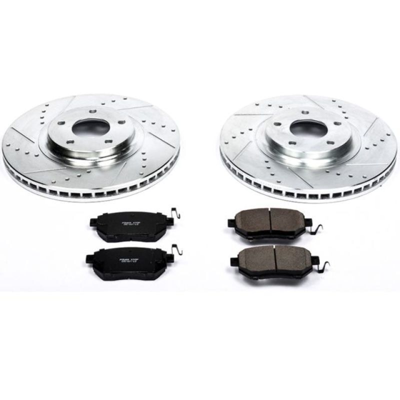 Power Stop 03-05 Infiniti FX35 Front & Rear Z17 Evolution Geomet Coated Brake Kit