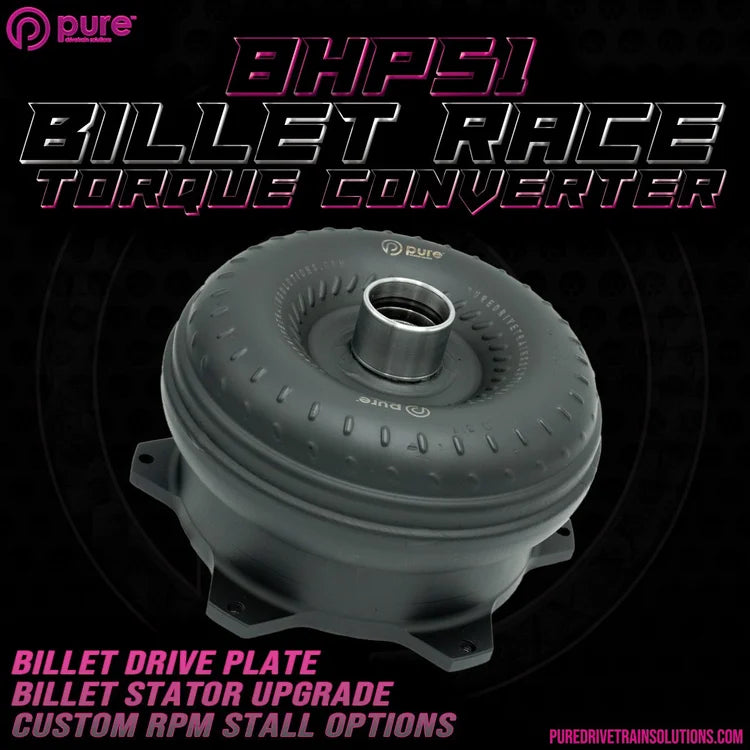 Pure Drivetrain Solutions 8HP51 high performance billet race torque converter RWD 16-95-2650