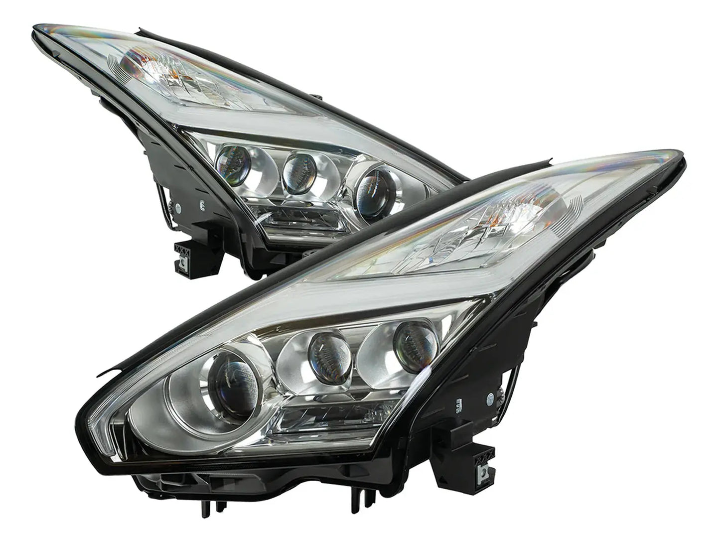 R35 Nissan GTR OEM Lightning Bolt Headlights 15+ Part # 26010-6AV0A + 26060-6AV0A Nissan