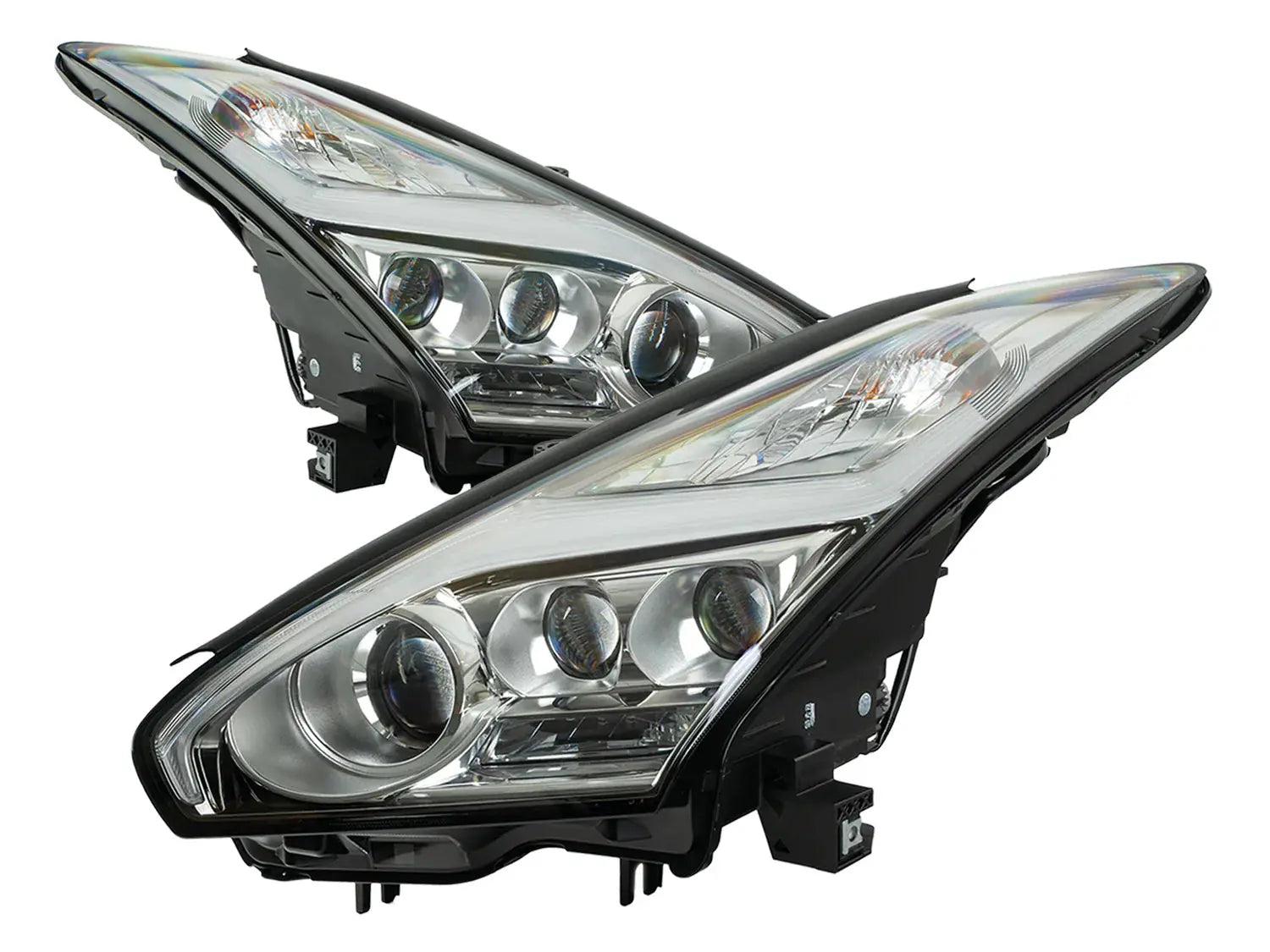 R35 Nissan GTR OEM Lightning Bolt Headlights 15+ Part # 26010-6AV0A + 26060-6AV0A Nissan
