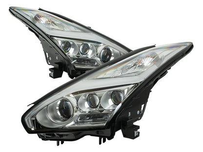 R35 Nissan GTR OEM Lightning Bolt Headlights 15+ Part # 26010-6AV0A + 26060-6AV0A Nissan