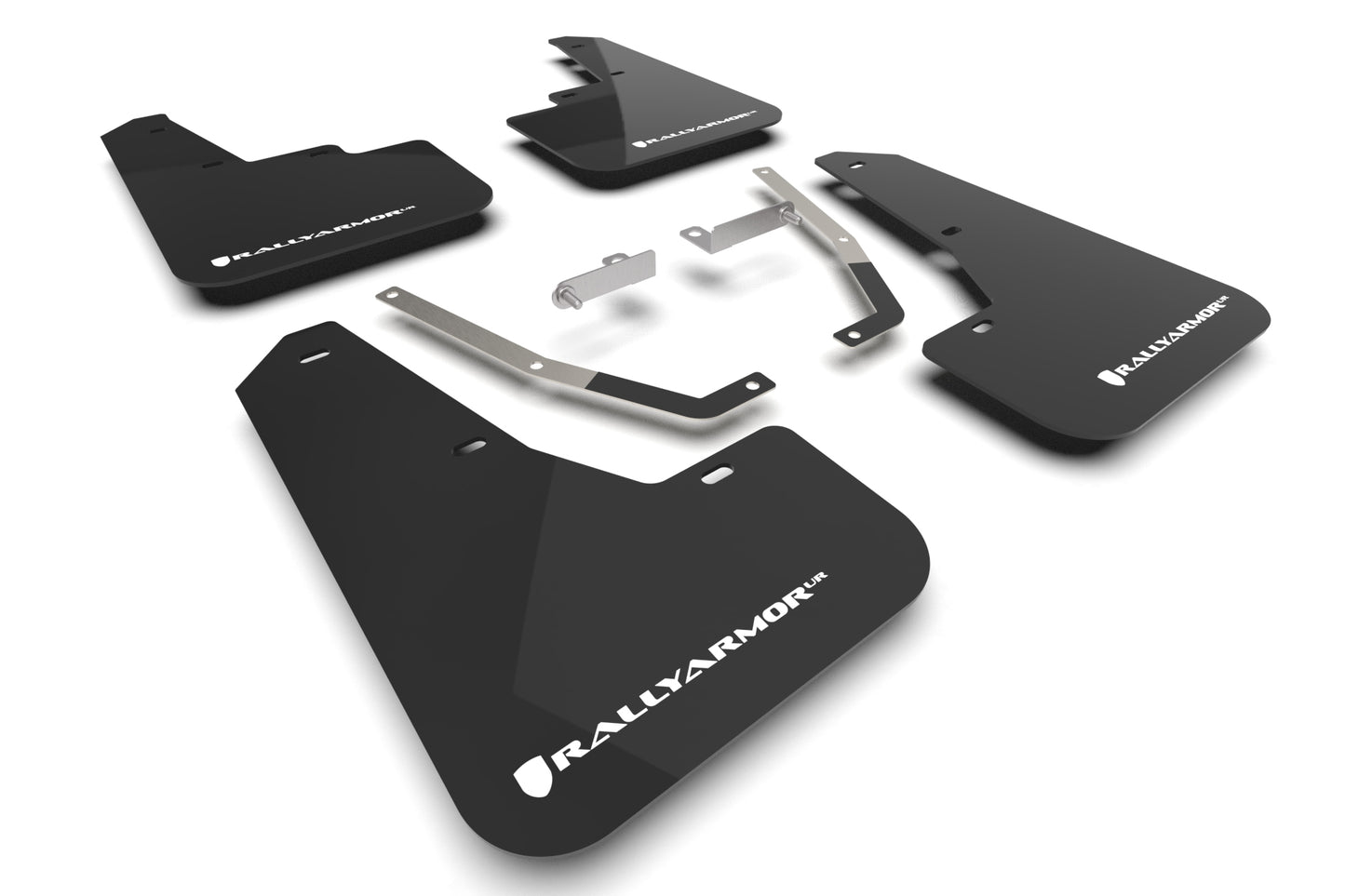 Rally Armor MF106-UR-BLK-WH UR Mud Flap Kit for 2024 Subaru Crosstrek – Black with White Logo