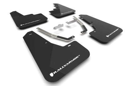 Rally Armor MF106-UR-BLK-WH UR Mud Flap Kit for 2024 Subaru Crosstrek – Black with White Logo