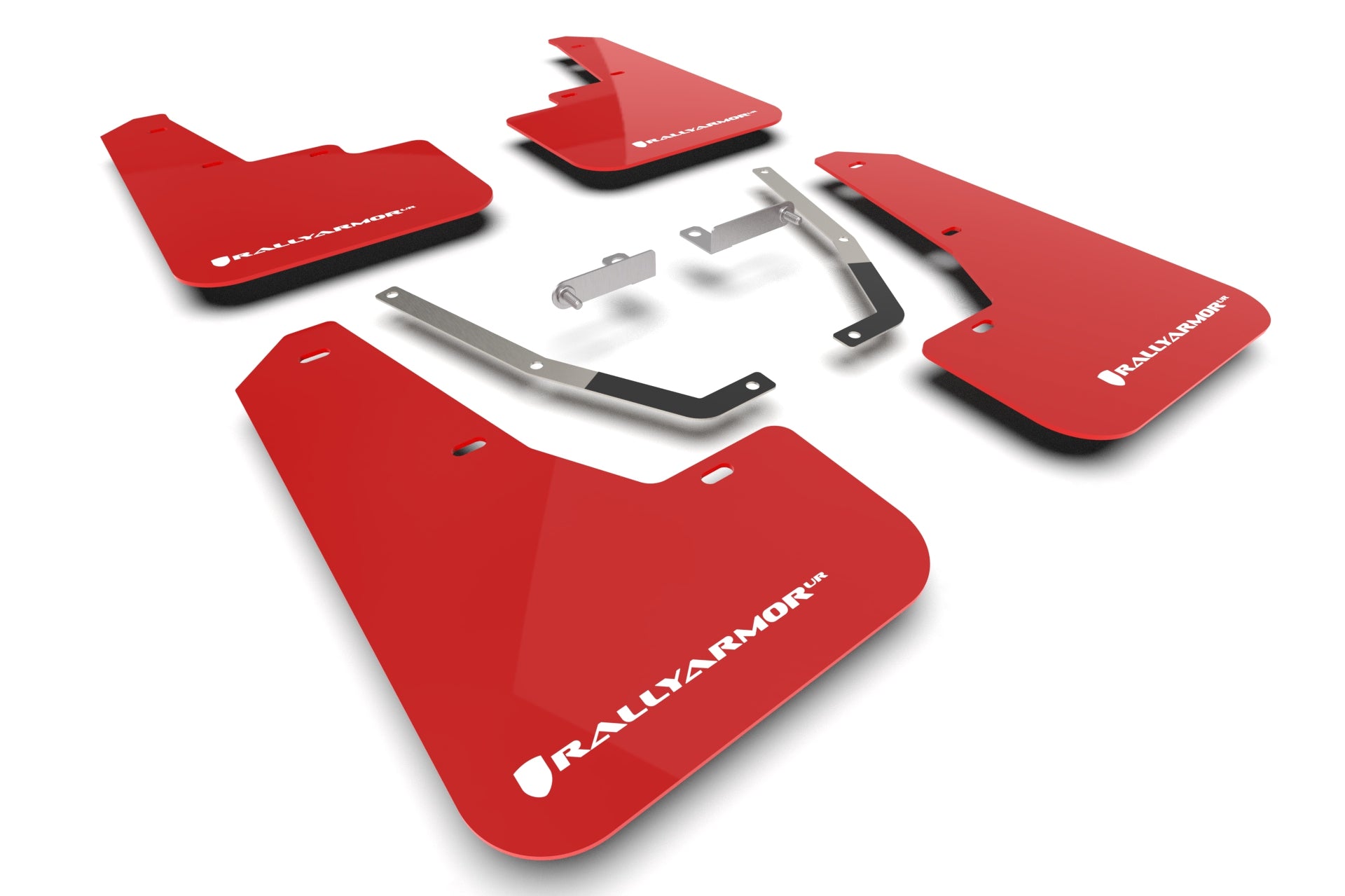 Rally Armor MF106-UR-RD-WH UR Mud Flap Kit for 2024–2025 Subaru Crosstrek – Red with White Logo