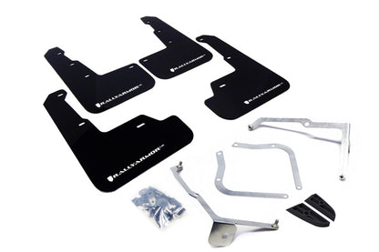 Rally Armor MF32-UR-BLK/WH Mud Flap Kit for 2015–2021 Subaru WRX & STI – Black with White Logo